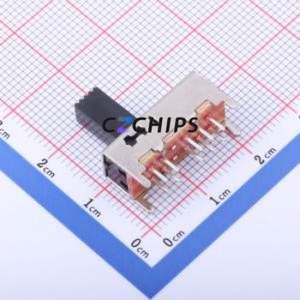 SS-24E02-G010 Slide Switch Through hole Component (THT) Switch Double Pole Four Throw Rectangle Pin Header PC Pin 20mm - Product Image 2