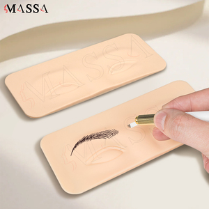 MASSA Modulo di Pratica per Tatuaggi Sopracciglia e Occhi, Pelle Sintetica per Pratica Eyeliner, Facile da Colorare, Simulazione Realistica Ispessita - Product Image 1