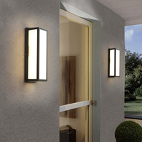Lampe murale LED moderne minimaliste en aluminium étanche pour jardin, cour, portail, couloir, allée, terrasse, balcon - Modèle W6011 3 ans de garantie