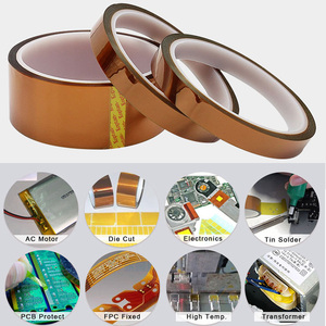 High Temperature Heat Resistant Heat <strong>Transfer</strong> Thermal <strong>Tape</strong> for Sublimation Masking Polyimide Film Silicone Adhesive Kaptons <strong>Tape</strong> - Product Image 2
