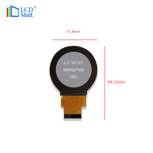 Vòng 2.1 inch cảm ứng <span class=keywords><strong>LCD</strong></span> hiển thị 480*480 độ phân giải với 40 Pins <span class=keywords><strong>SPI</strong></span> giao diện cho đồng hồ thông minh - Product Image 1