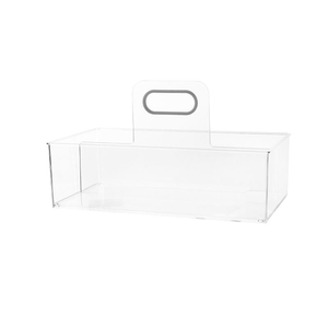 Clear plastic Portable Tools Make up shower Bath Caddy bathroom with 2 Compartments
