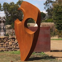 Foyer corten en acier, sculpture de style moderne, motif aigle, décoration de jardin pour la maison