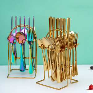 Custom Hoge Kwaliteit 24 Stuks Bestek Lepel Mes Vork <span class=keywords><strong>Set</strong></span> Rvs Bestek <span class=keywords><strong>Set</strong></span> Goud Bestek Sets Met Geschenkdoos - Product Image 6