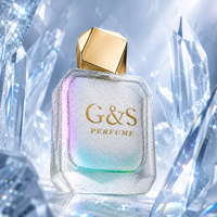 Vente en gros de flacons de parfum G&S PERFUME, design original, flacon de parfum en verre, série cristal givré, flacon de parfum en verre rechargeable vide avec boîte
