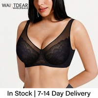 Soutien-Gorge Minimiseur en Maille Hexin Grossiste, Couverture Totale, Grandes Tailles, Relevage Push-Up, Poitrine Généreuse, Sans Doublure et à Armatures pour Femme