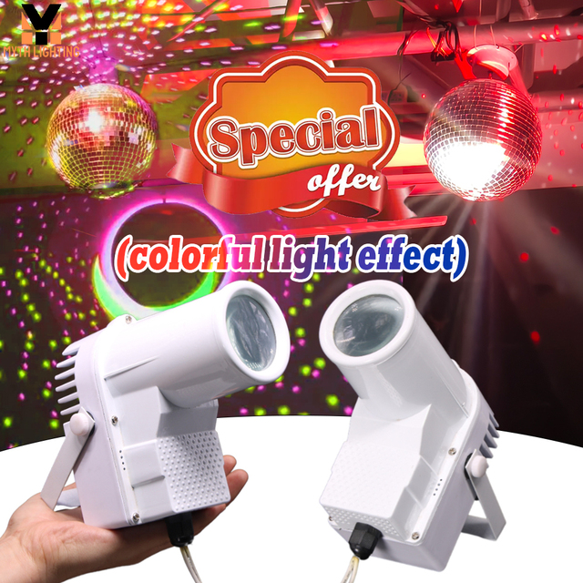 Mini RGBW DMX512 Stage Light Disco Beam Led Pinspot Light Mirror Ball Pin Spot Lights for DJ Disco KTV