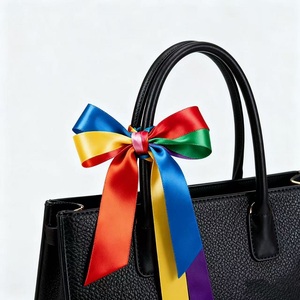 Grosir 4cm pita Satin untuk bunga kue pernikahan dekorasi kursi ikat pinggang kemasan hadiah warna kustom - Product Image 5