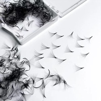 Oferta Especial: Extensiones de Pestañas 12D Puntiagudas al por Mayor, Fans Premade Sueltos 0.03 CC Curl con Bases Puntiagudas, Fans Premade Sueltos de Pestañas de Visón