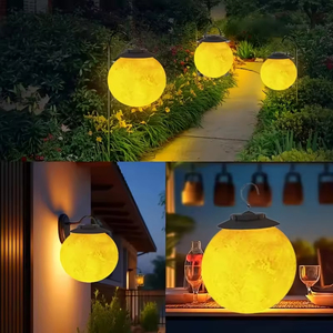 USB Rechargeable ABS <b>Battery</b> LED 3D Moon Modern Portable Camping <b>Lamp</b> Outdoor Warm White Dimmable Night Light Tent/Garden/Hiking - Product Image 6