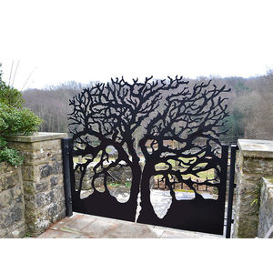 Grandes conceptions créatives de portes en <span class=keywords><strong>fer</strong></span> en forme d'arbre fabriquées en usine en gros Offre Spéciale le coupeur <span class=keywords><strong>laser</strong></span> en métal principal avec technique de soudage - Product Image 4