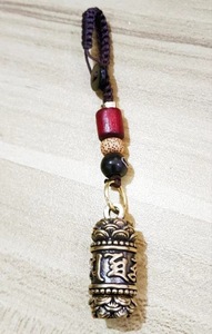 Aa016516 Brass <span class=keywords><strong>Hidden</strong></span> tim Sutra Móc Chìa Khóa Phật giáo Xe Mặt dây chuyền và điện thoại di động Mặt dây chuyền - Product Image 2