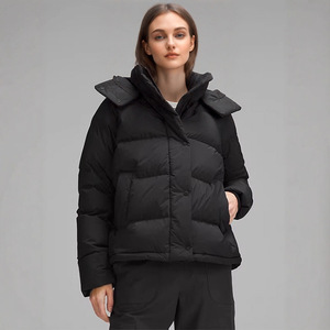 <span class=keywords><strong>Veste</strong></span> d'extérieur décontractée pour <span class=keywords><strong>femme</strong></span>, en nylon tricoté matelassé, épaisse, <span class=keywords><strong>imperméable</strong></span>, respirante, <span class=keywords><strong>coupe</strong></span>-<span class=keywords><strong>vent</strong></span>, blanche, avec capuche amovible - Product Image 2