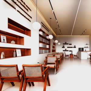 Conception personnalisée de l'intérieur d'une pâtisserie, vitrine à desserts en verre sur mesure, personnalisation de la décoration d'une pâtisserie - Product Image 6