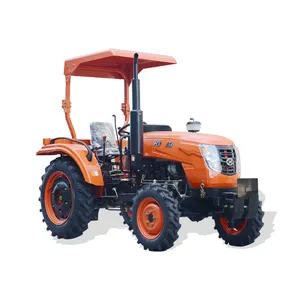 55HP 4WD Küçük çiftlik tekerleği makinesi Traktör Ön Kürek