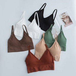 En gros Big U Beauty <span class=keywords><strong>Soutien</strong></span>-<span class=keywords><strong>gorge</strong></span> sans couture <span class=keywords><strong>enveloppant</strong></span> sans bretelles, à fines bretelles, sans armatures, dos lacé, bonnet triangle - Product Image 1
