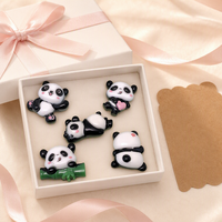 Porte-monnaie en PVC amusant et mignon en forme de panda rouge, porte-clés, pendentifs pour sacs d'école, accessoires de sacs, petites breloques légères