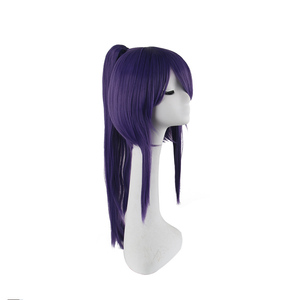 Qianxing Anime Cosplay peluca Idol Dream Festival ES Kanzaki Sama personaje púrpura oscuro una pieza pelo sintético para disfraz - Product Image 2