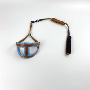 Manufacturer's adjustable nylon clip chest <b>harness</b> leash for dogs that won't choke you. - Product Image 1