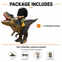 Costume gonflable de dinosaure pour adulte, étanche, 1,8 m, prêt à être expédié, accessoire d'Halloween, tenue à chevaucher, commande en gros directe d'usine