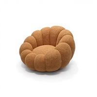 Fauteuil de salon individuel sculptural en forme de fleur, moelleux, pour un design moderne et minimaliste, idéal pour hôtel et maison, fauteuil d'appoint de loisirs