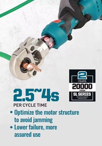 Zupper SL-300 thủy lực pin Uốn Tóc bồng công cụ 16-300 <span class=keywords><strong>Mini</strong></span> loại công cụ điện cho thiết bị đầu cuối cáp - Product Image 2