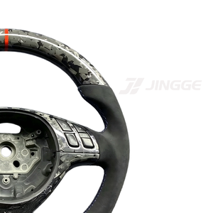 Volant en cuir en fibre <span class=keywords><strong>de</strong></span> carbone forgé rouge personnalisé pour BMW Série 3 Série 5 E46 M3 M6 E61 E62 E63 E39 E53 318 325 330 X5 - Product Image 4