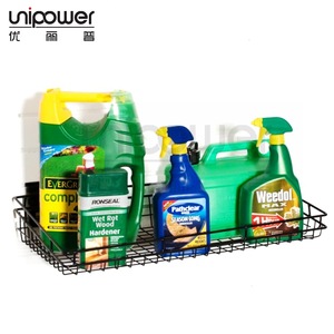 Unipower Wall Mounted <b>Storage</b> <b>Basket</b> Rack Black Durable Metal For Garage Workshop Organization - Product Image 3