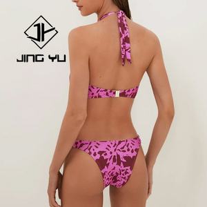 Trajes de Baño de Alta Calidad para Mujer, Estampado Bohemio, Cuello Halter, Accesorios de Playa, Trajes de Baño Personalizados de Nailon Reciclado - Product Image 2