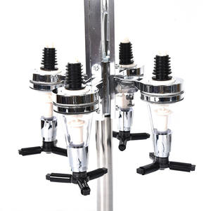 4 bottiglie girevoli in metallo Dispenser di liquori per Cocktail Shaker portabottiglie con alcol Shot Revolving Whisky per Bar maggiordomo - Product Image 2