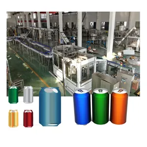 soft drinks CSD carbonated canning machine line in Slim can