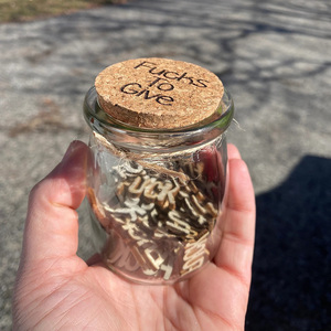 Pot de stockage en verre de 7 oz 210ml de <span class=keywords><strong>mot</strong></span> en bois, FK pour donner des pots drôles Gag cadeau <span class=keywords><strong>anniversaire</strong></span> vacances de noël cadeau drôle - Product Image 5