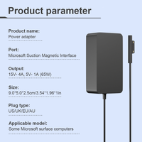 Chargeur Microsoft Surface 65W 15V 4A, connecteur magnétique Surface, alimentation de remplacement pour ordinateur portable Surface Pro