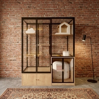 Villa pour chien extra-large en aluminium, meuble de luxe à plusieurs niveaux, niche intérieure professionnelle pour l'élevage, cage d'élevage artistique