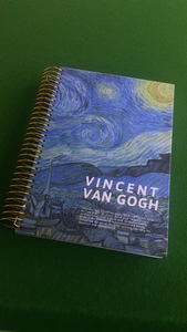 Copertina artistica grande bobina libro inglese per i compiti a quattro fili a tre griglie orizzontale Flip Hard Shell inglese Notebook - Product Image 5