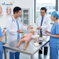 Maniquí Avanzado para Entrenamiento de RCP Infantil, Simulador de Primeros Auxilios para Obstrucción Traqueal Infantil y Maniobra de Heimlich, CE/ISO/ROHS/CNAS