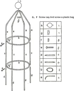 Black Heavy-Duty Round Metal Jardim Treliça Obelisco Planta Torre Escalada Plant Support