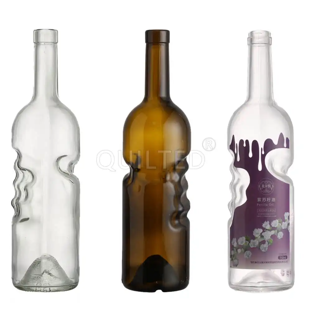 Hersteller Großhandel 750 ml Rotweinflasche Engelshand speziell geformtes Glas Fruchtsaft Wein Getränke Flaschen