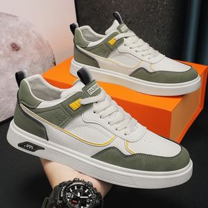 Nuevas Zapatillas Deportivas de PU Estilo Coreano para Hombre, Transpirables, Blancas, Casuales, a la Moda, Diseño Versátil - Product Image 4