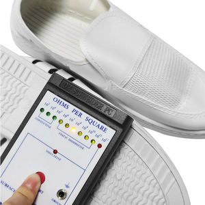 ALLESD, el mejor precio, seis agujeros en la malla del talón, zapatos de malla ESD antiestáticos de Color blanco superior para sala limpia - Product Image 4