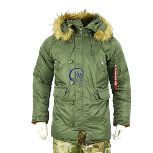 YUEMAI 2022 N3b fourrure à capuche épais chaud hommes hiver sécurité Parka russe manteau d'hiver