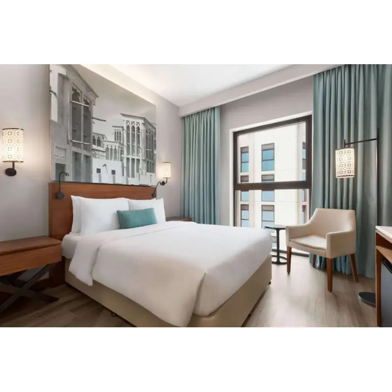 Luxe Dubai Design Ramada By Wyndham Hotel Slaapkamer Sets Meubels 3 4 Sterren Houten Bed Hoofdeinde Kamer Hospitality Inrichting