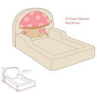 Nouveau design 2026 : Mobilier de chambre enfant personnalisable OEM/ODM – Lit de sol en mousse pour enfants, taille simple/jumeau, compatible matelas 90x190cm