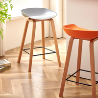 Tabourets de bar modernes de luxe en bois massif pour cuisine, bar à domicile, atelier, chambre et extérieur