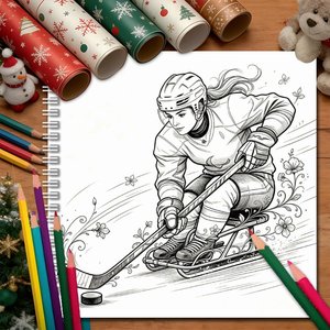 Libro de Colorear de Hockey Personalizado, Cuaderno Espiral Personalizado, <span class=keywords><strong>Libros</strong></span> Impresos Personalizados para Regalos Promocionales y Reventa en Tiendas - Product Image 3