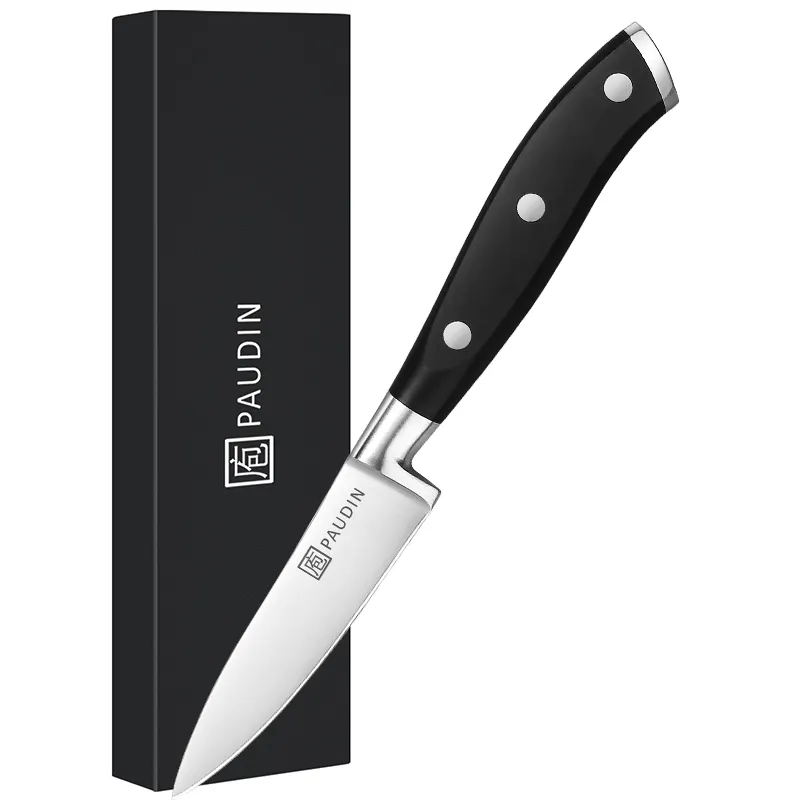 Couteau de chef SA5 Ultra Sharp 3.5 pouces lame en acier à haute teneur en carbone 5Cr15Mov avec poignée ABS pleine soie couteau de cuisine OEM couteau d'office