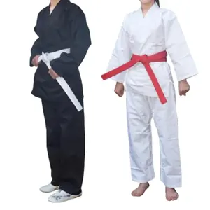 Renkli eğitim dayanıklı polyester pamuk nefes karate üniforma tokaido