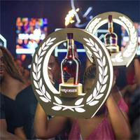 Présentoir de bouteille en acrylique LED en forme de guitare pour Tequila Don Julio, Vodka, Whisky, Vin, Miami Lounge
