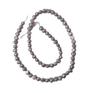 Handmade DIY 40cm Extension Natural Freshwater <b>White</b> Pearls Double-Sided <b>Gloss</b> Baroque Irregular Shaped Scattered Pearls - Product Image 5