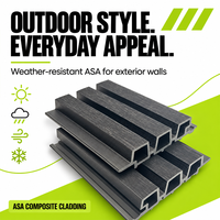 Revêtement extérieur en bois composite pour jardin, imperméable, résistant à l'humidité, pour les espaces de divertissement, ASA Co-Extrusion, composite extérieur